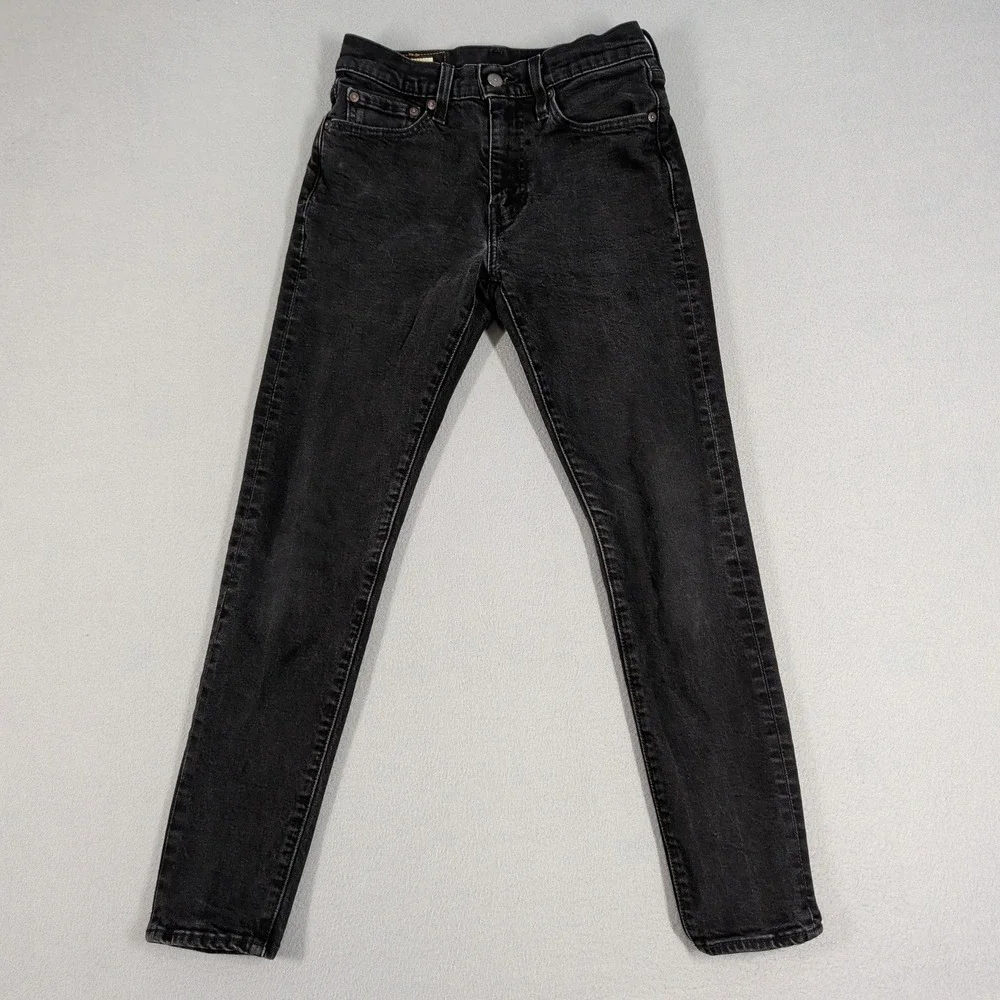 Levi's Jeans Men 29x30 Black 512 Skinny Fit 28833-0848 Denim Casual BIG E